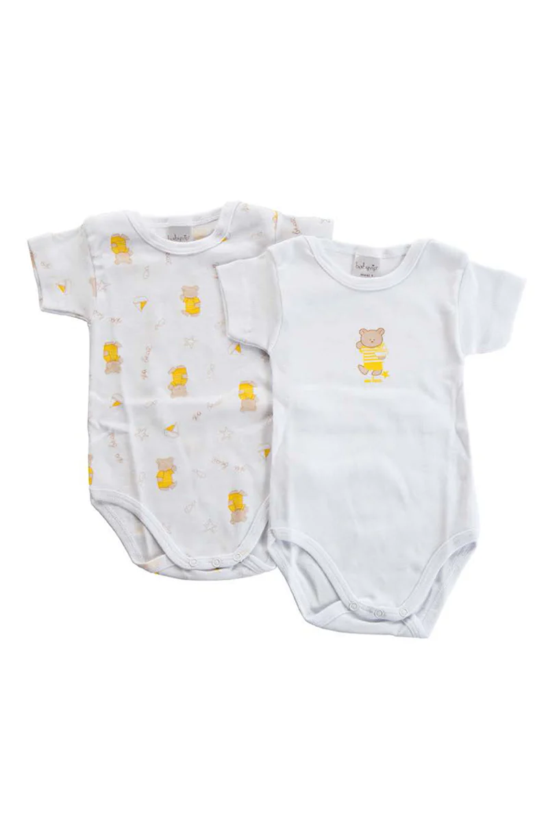 2 Body mezza manica in cotone con stampa - immagine 4