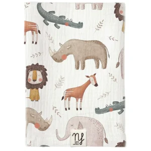 Mussole di cotone fantasia Africa Wild
