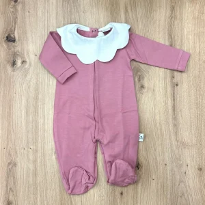 Pappa&Latte tutina in cotone con collo in piquet